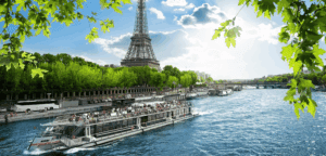 Seine River Eiffel Tower view France