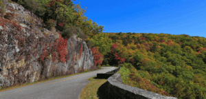 Parkway road of the Blue Ridge Parkway