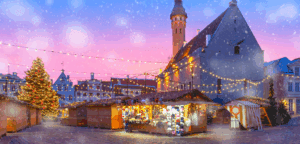 Christmas market in Old Town Square Tallinn