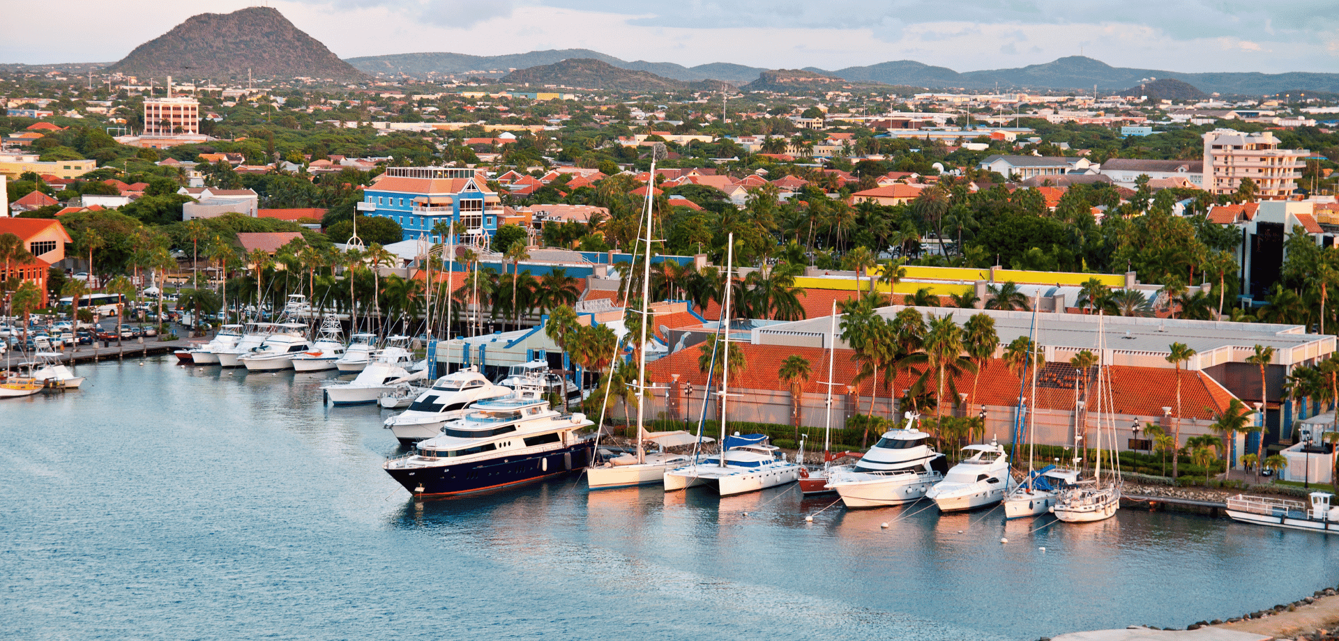 Harbor view on Aruba, Oranjestad