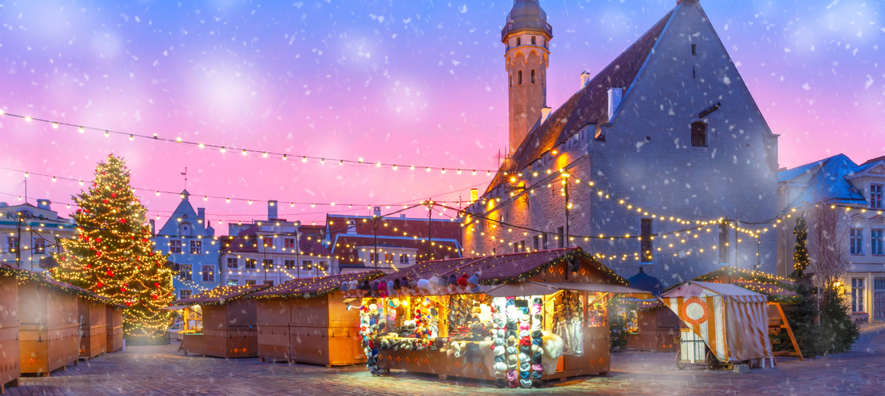 Christmas market in Old Town Square Tallinn