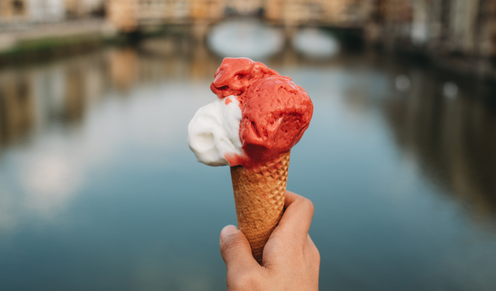 ice-cream in Florence, Italy