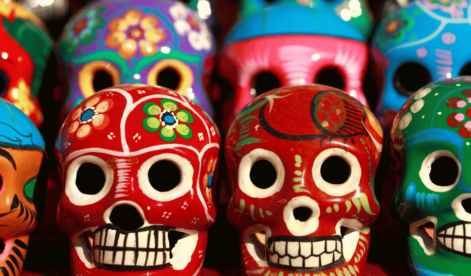 Día de Muertos skull art
