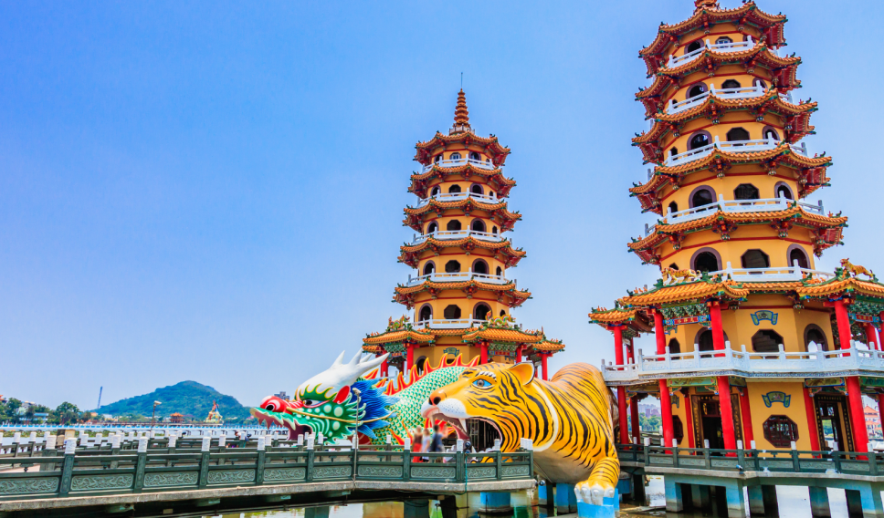 Dragon and Tiger Yuandi Temple Taiwan