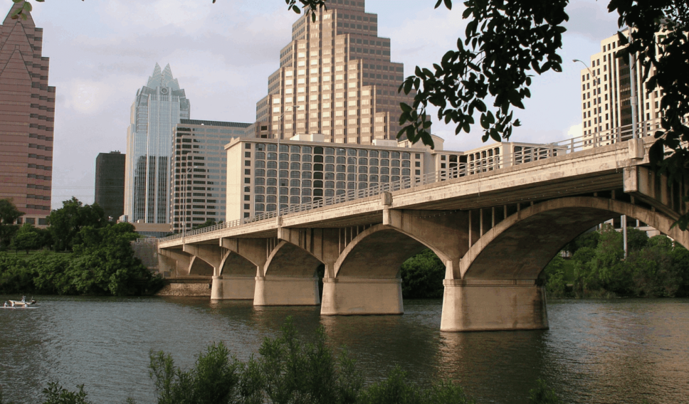 Congress bridge downtown Austin