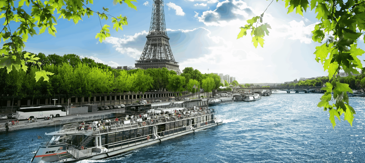 Seine River Eiffel Tower view France