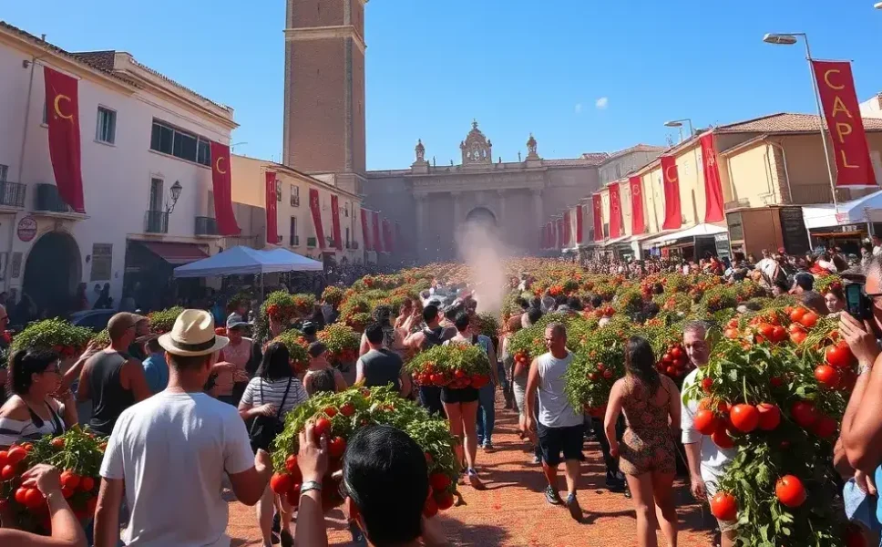 Tomatina festival in Spain