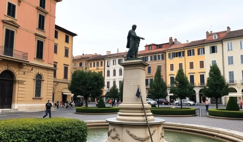 Mini square in Florence Italy