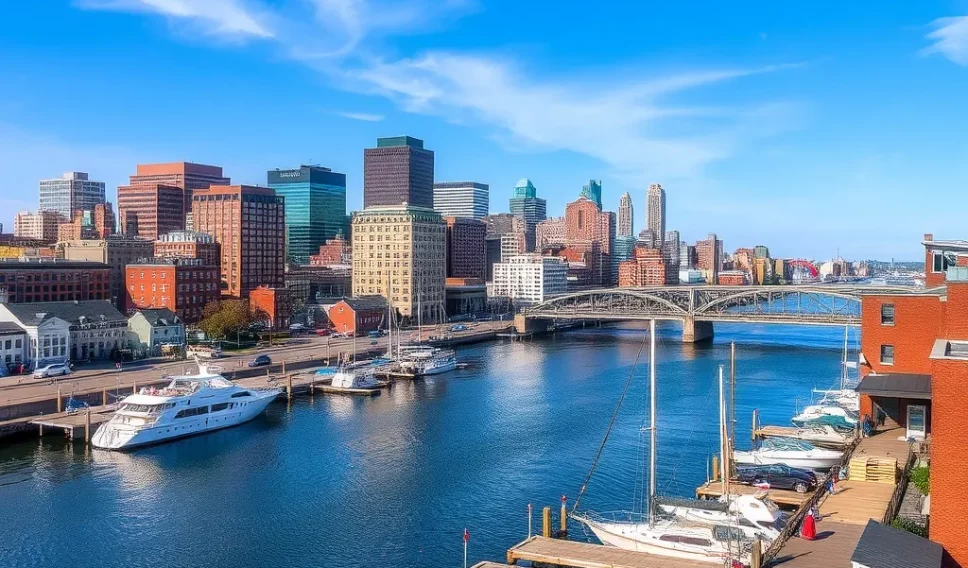 Downtown Maine along the harbor
