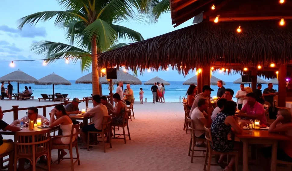 Beach front restaurant in Punta Cana