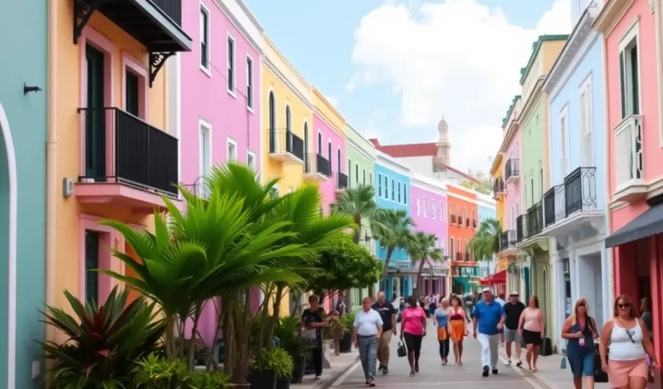 Busy street in Bermuda