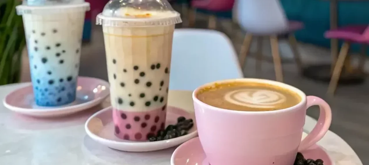 Different cafe drinks in Bangkok Thailand